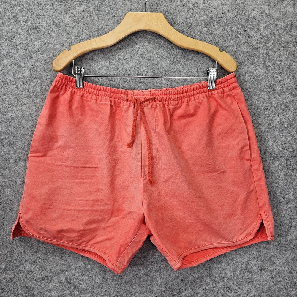 Italian Cotton Shorts Mens Large Terracotta Drawstring Summer TOM SCOTT USA 34x3